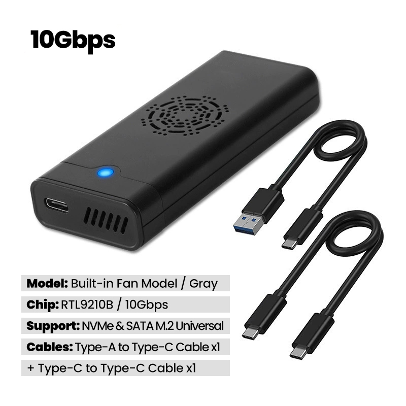 Fan-Cooled NVMe M.2 SSD Portable Hard Drive sku (1)