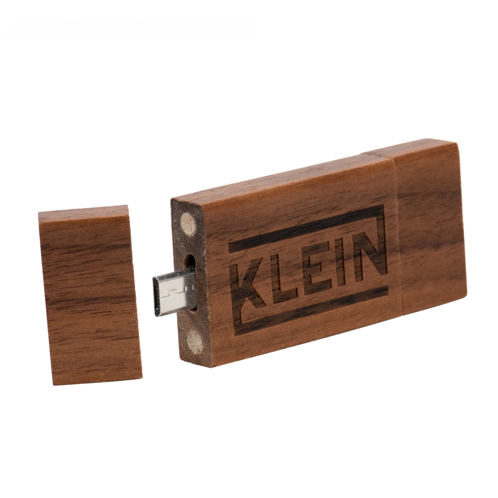 Rectangular Solid Wood Dual-Interface Mobile Phone USB Drive custom logo